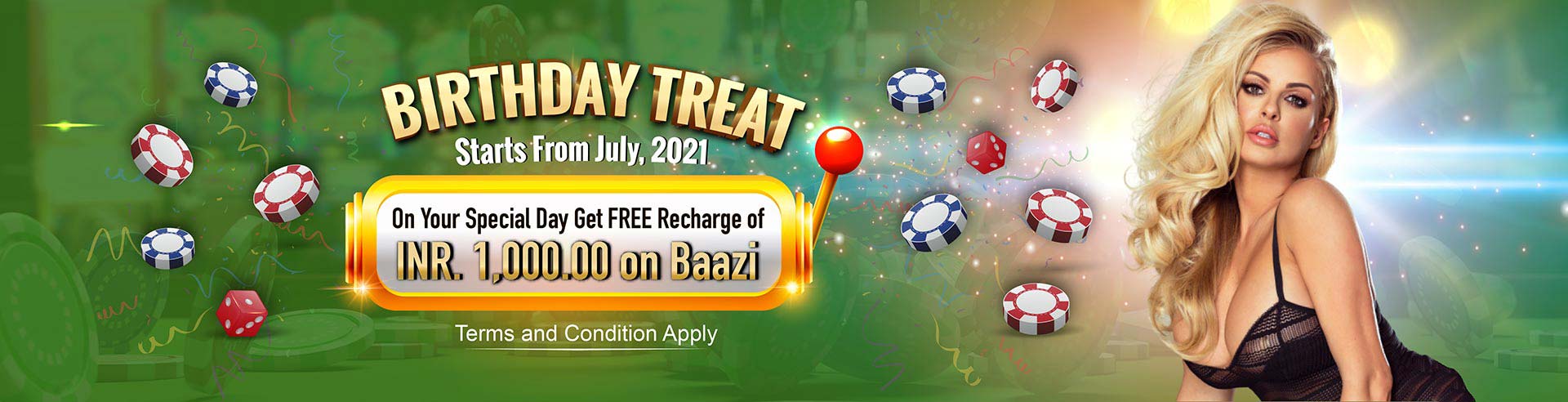 baazi247 Birthday bonus
